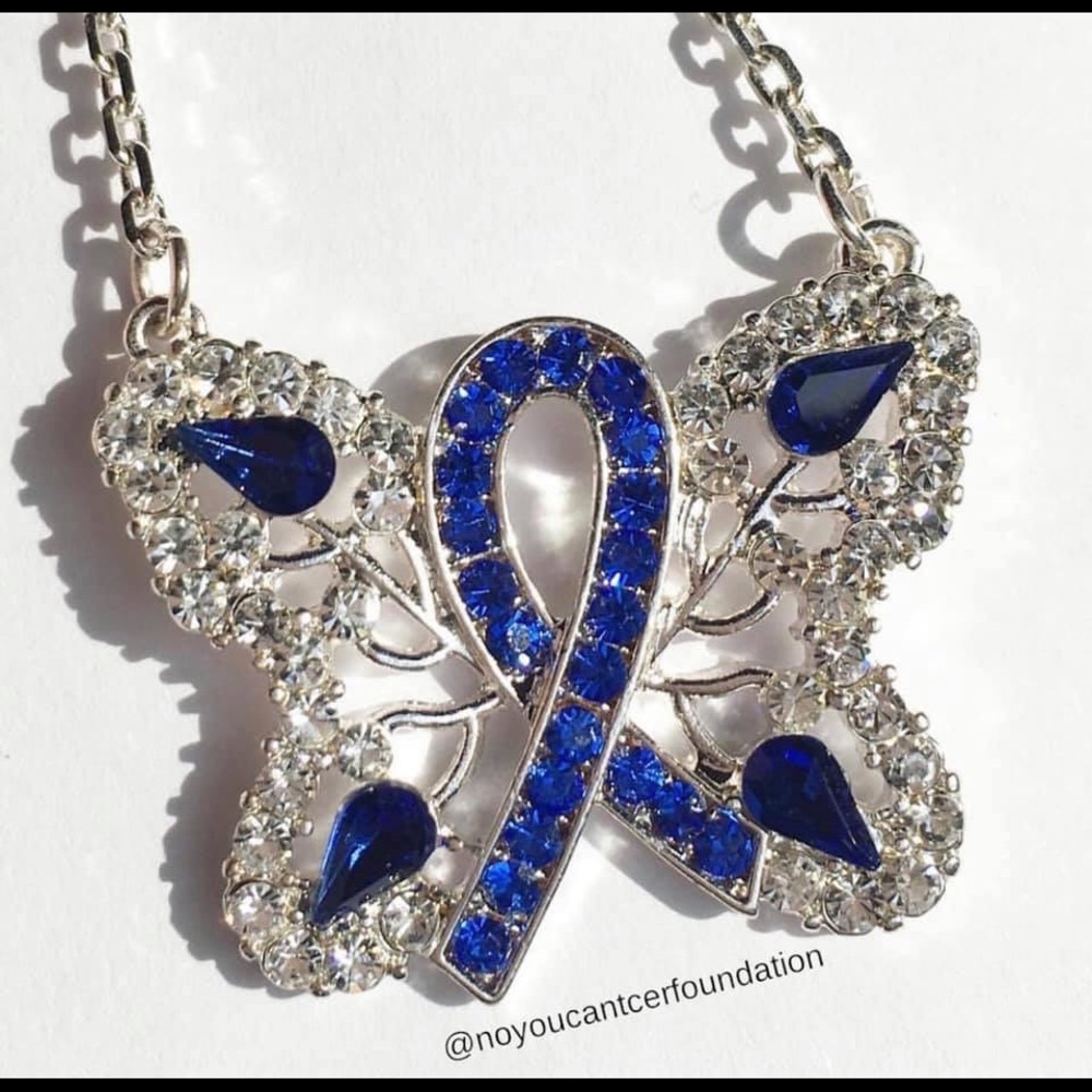 Blue Front Line workers Ribbon necklace